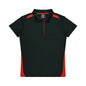 Polo Womens Paterson S/S Poly/Cotton 180gsm Black/Red 10 Aussie Pacific 40064802 2305-BLK/RED-10