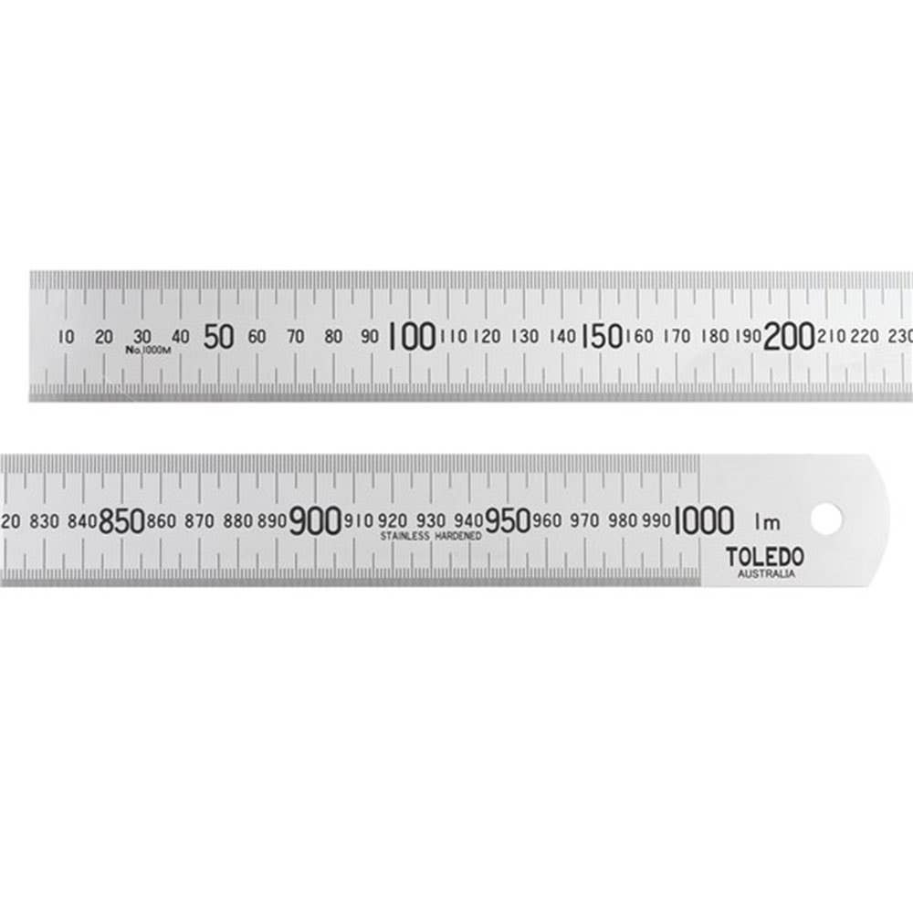 Stainless Steel Single Sided Metric Ruler 1,000mm 232181 1000M