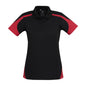 Shirt Polo Womens S/S Polyester Biz Cool Talon Black/Red 10 Biz 235479 P401LS-BLK/RED-10