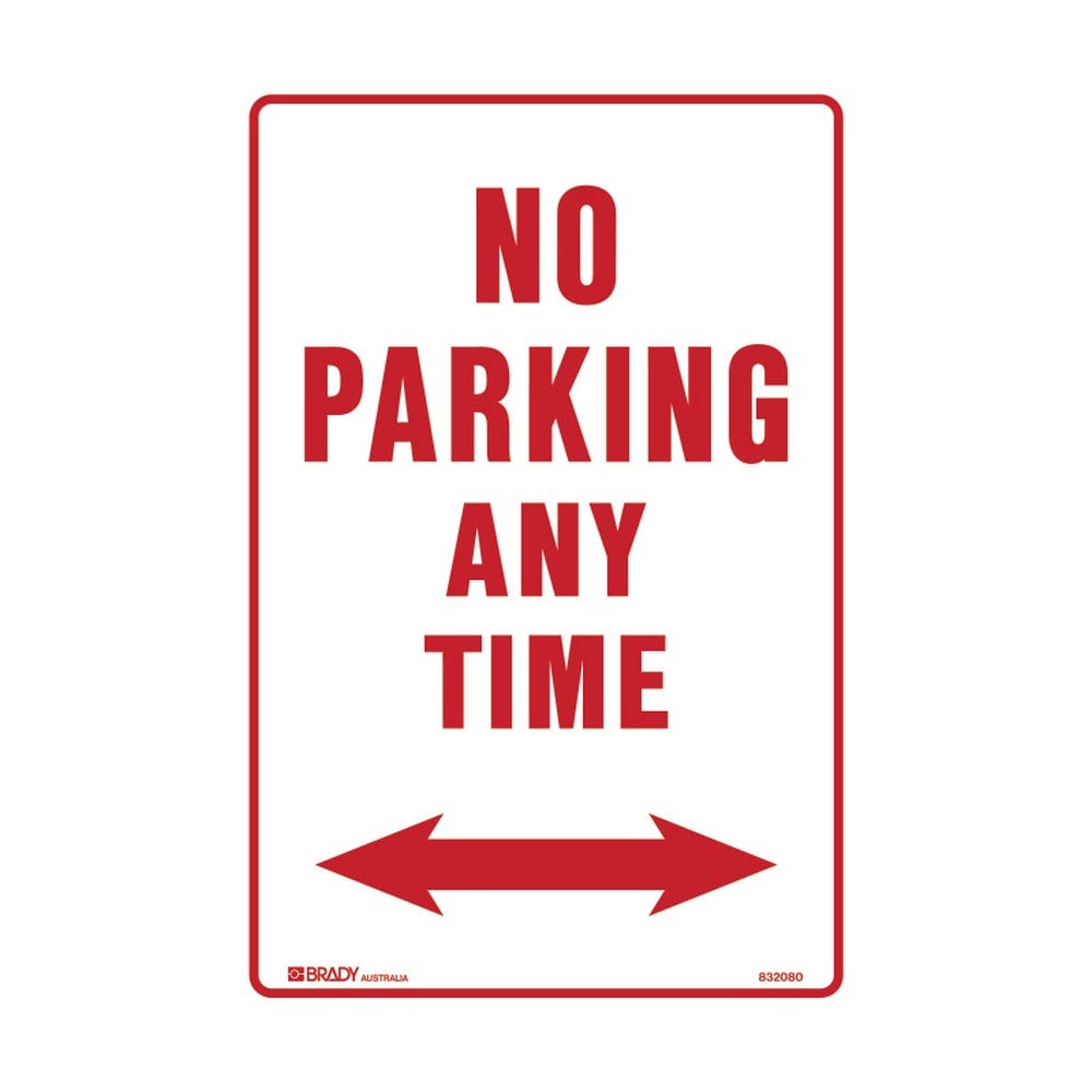 Sign No Parking Anytime 300 X 450mm Metal 238181 832080