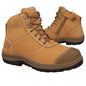 Boots Steel Toe Lace Up + Zip PU Sole Wheat 34-662 10 Oliver_207072_34662-WHT-10