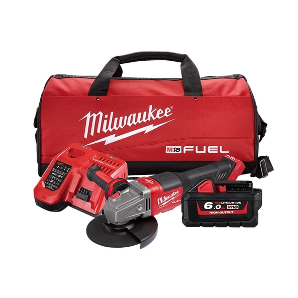 Grinder Angle Kit 125mm M18 Fuel 6.0ah Rapid Stop Milwaukee 435021 M18FSAG125XPDB2602