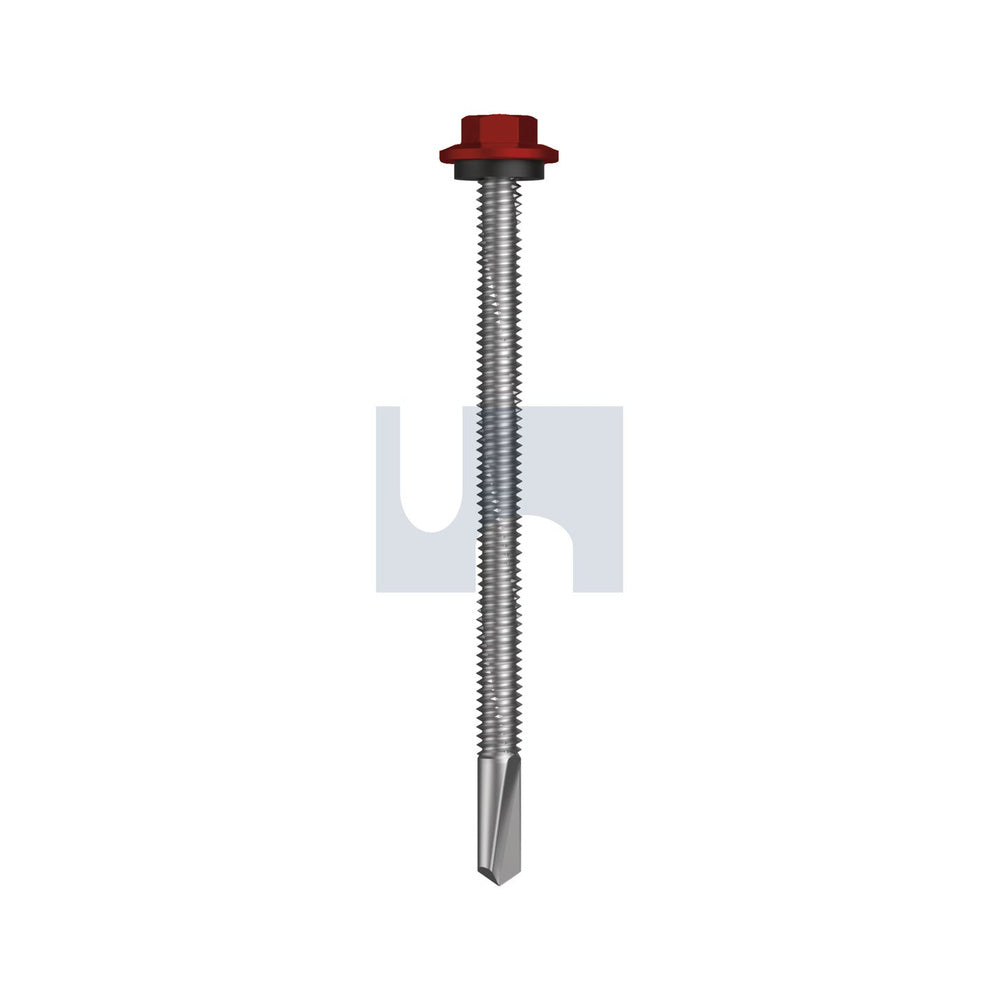 S500 Sds Hex Hd + Washer Manor Red (Scoria) -Cl4 As3566 #12-24 85 - Pk 500_40098423_TMR54SH1224085
