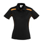 Shirt Polo Womens S/S Polyester Biz Cool United Black/Orange 10 Biz 246130 P244LS-BLK/ORA-10