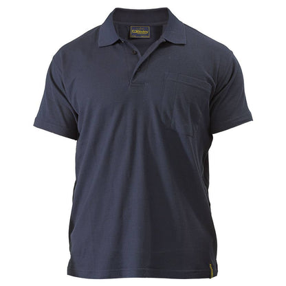 Shirt Polo S/S Poly/Cotton Pique Knit 180gsm Navy 3XL Bisley 40007765 BK1290 BPCT3XL