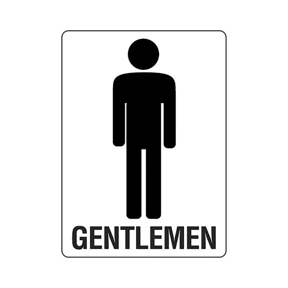 Sign Toilet GENTLEMEN + Pictogram 225 X 300mm Poly_247370_GGENT3022P