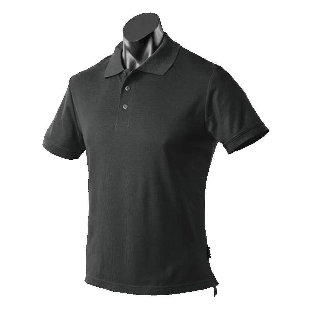 Shirt Polo Short Sleeve Mens Poly/cotton Reef Black Medium 247619 1303-BLK-M