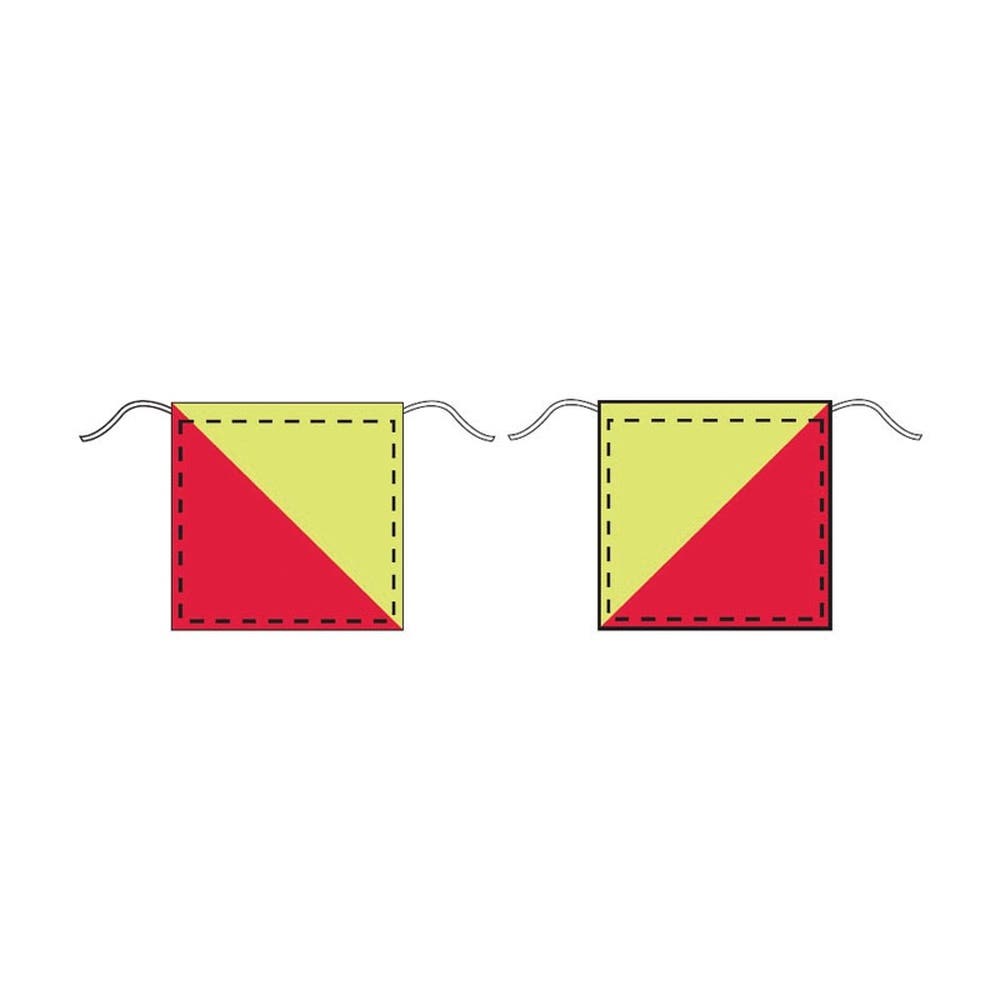 Truck / Vehicle ID Sign 450x450mm Red/Lime Canvas Pair 248401 830021
