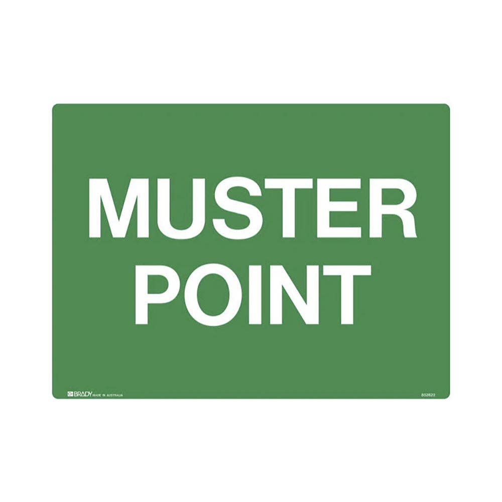 Sign MUSTER POINT 600 X 450mm Fluted_248702_EMUST6045F