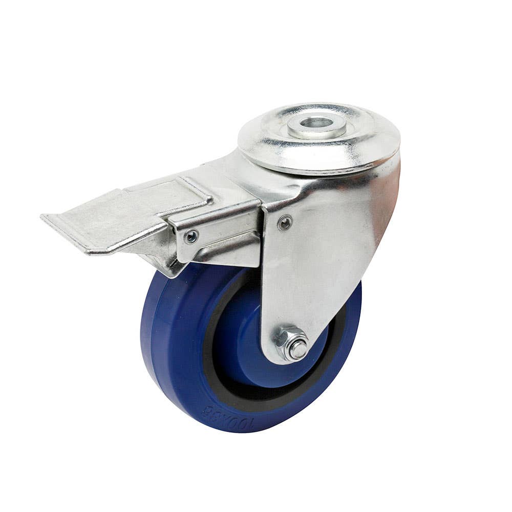 I6 Series Bolt Hole Swivel & Brake Castor Wheel 100mm 177349 I61T15R100
