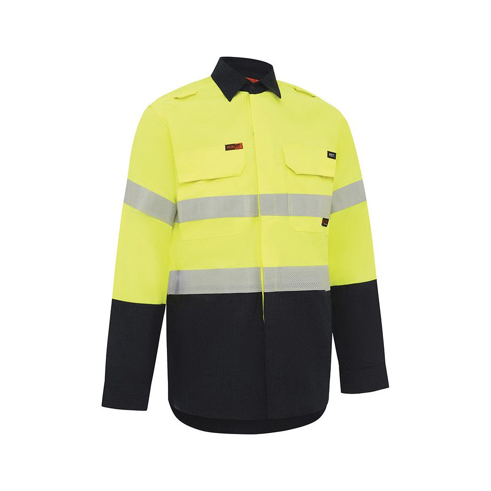 Shirt Flarex Ripstop PPE1 FR 155gsm Tape Yellow/Navy L Workit_40113773_2835YNL
