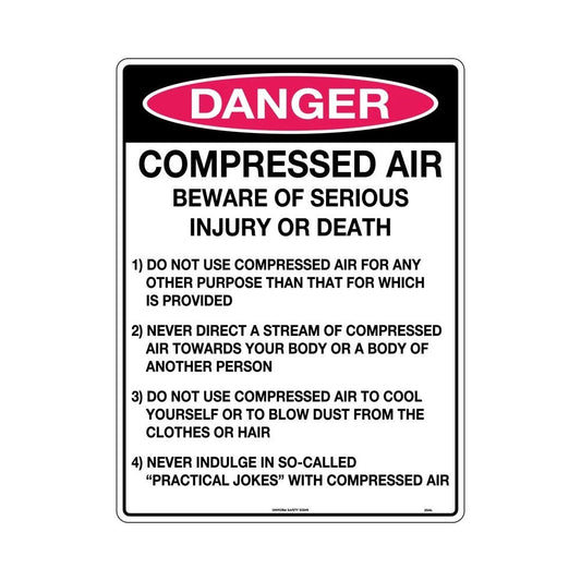 Sign Warning Compressed Air 240 X 180mm Self Adhesive_40015632_254DA