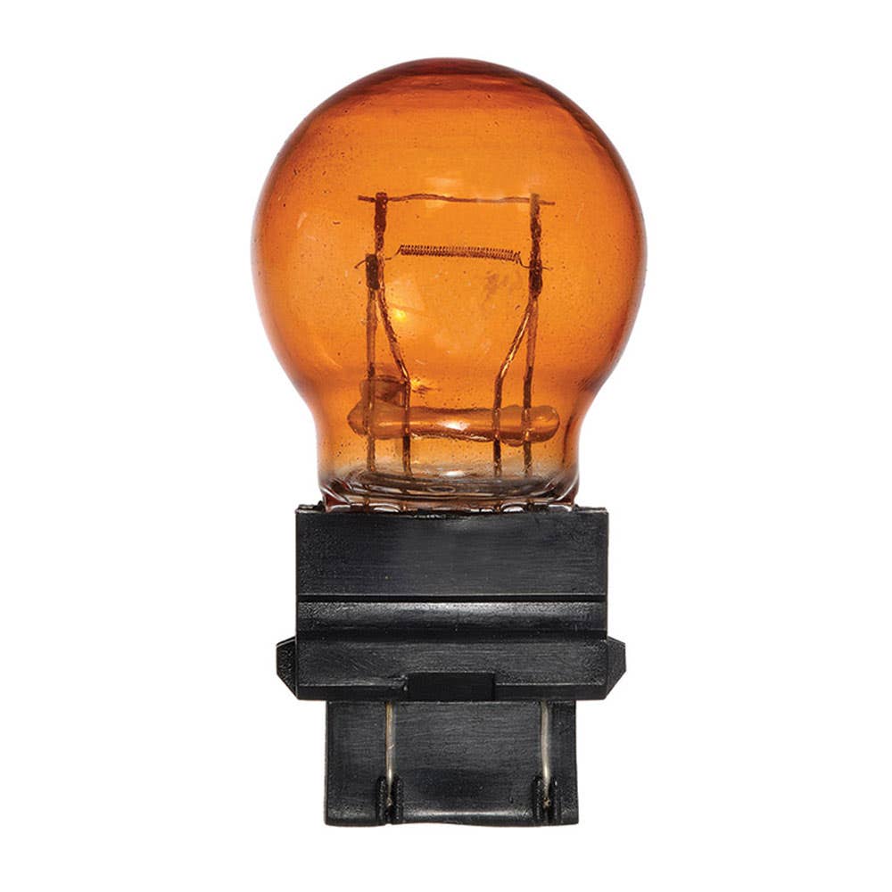 Wedge Globe 27/7W Amber Blister Pack 2 256449 47558BL