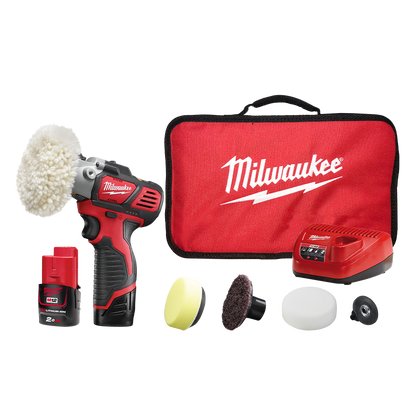 12V 2.0Ah Li-ion Cordless Spot Polisher / Detail Sander Combo Kit Milwaukee 259086 M12BPS-202B