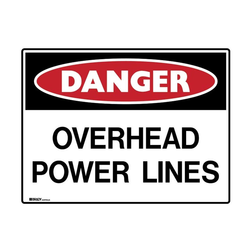 Danger Sign Over Head Power Lines 450mmx600w 850599 260202 850599