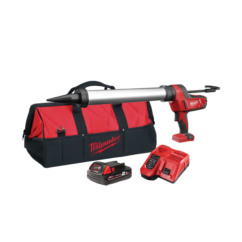 Gun Caulking 18V 600ml Alum Barrel 1 X 2ah Battery Bag C18PCG600A-201B 264295 C18PCG600A-201B