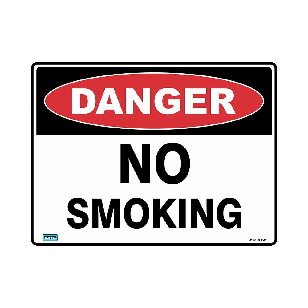 Sign DANGER NO SMOKING 600 X 450mm Metal_264535_DNSMO6045M