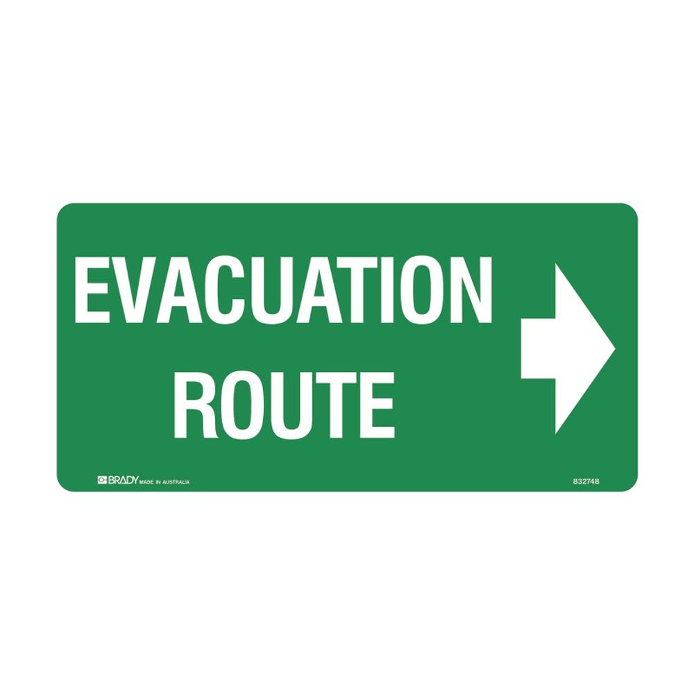 Exit Sign Evacuation Route Arrow Right 265793 833417
