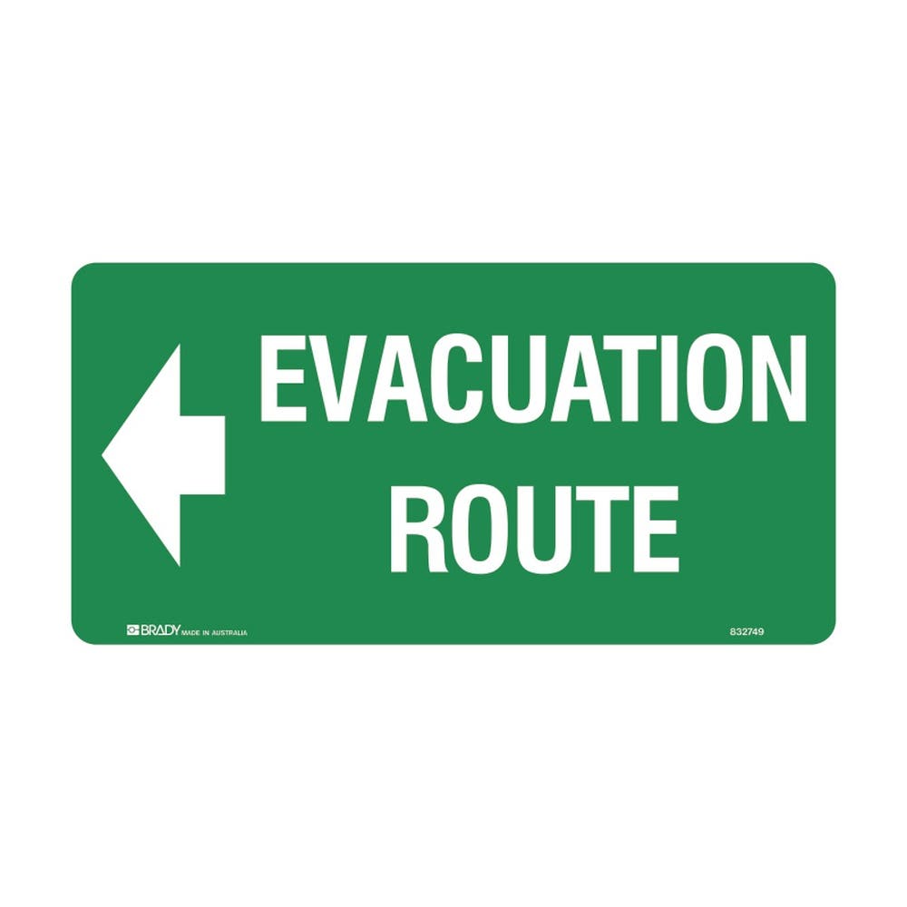 Exit Sign Evacuation Route Arrow Left 265794 833418