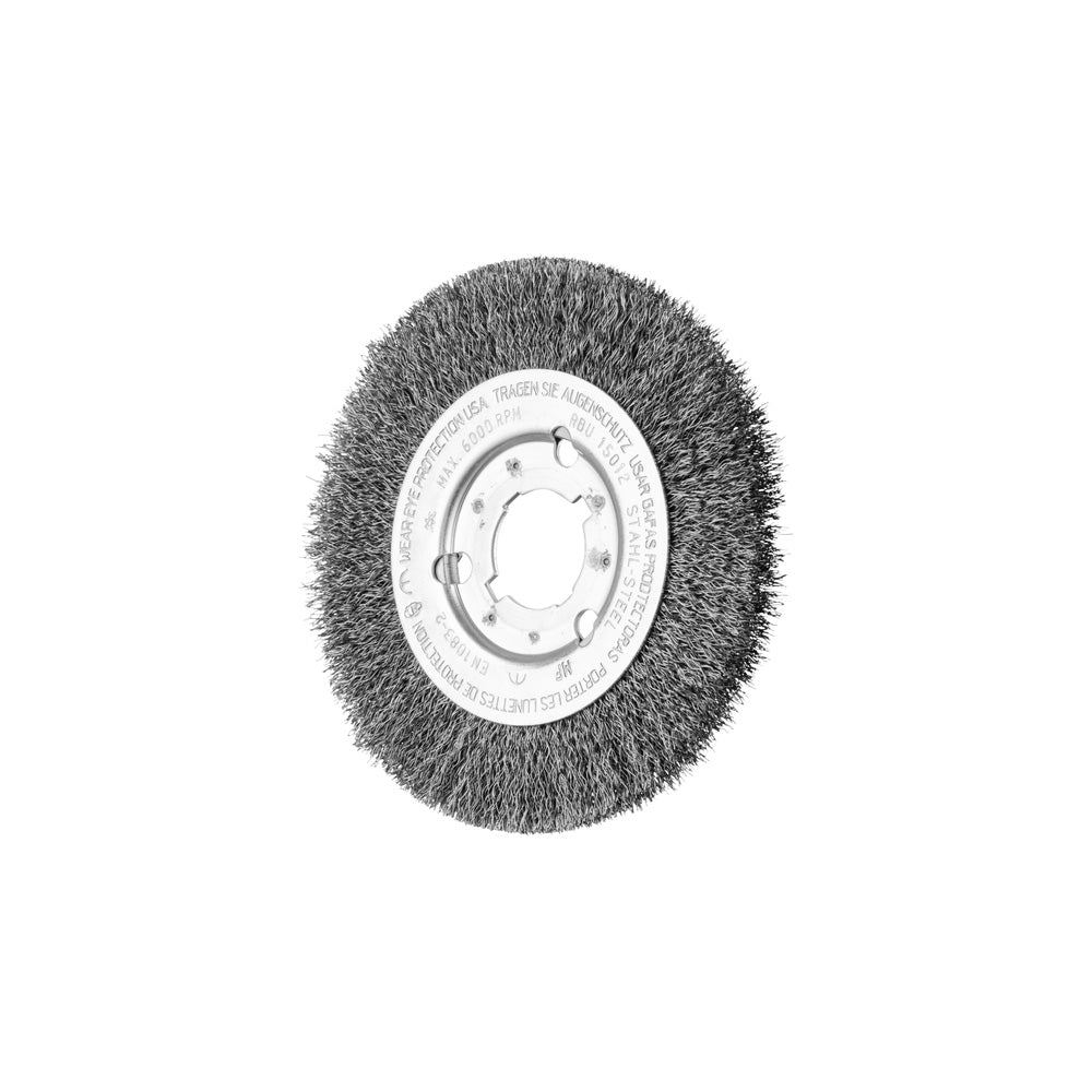 Wheel brush slim crimped RBU dia. 150x12xvariable hole steel wire dia. 0.2_40108179_43505005