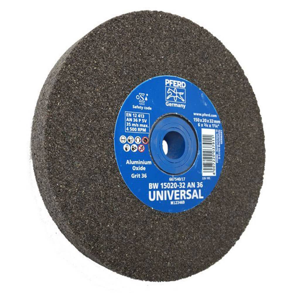 Grinding Wheel Aluminium Oxide Black 150 x 25 x 32mm 36 Grit Pferd 269791 39009708