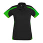 Shirt Polo Womens S/S Polyester Biz Cool Talon Black/Green 14 Biz 269927 P401LS-BLK/GRN-14