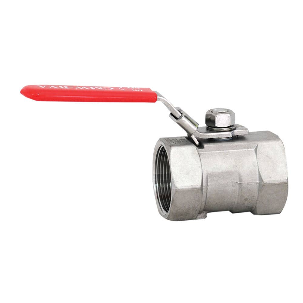 Ball Valve Stainless Steel 1 Piece Reduced Port 1 BSPT 800psi 25mmNB 2715011 SS1BV25