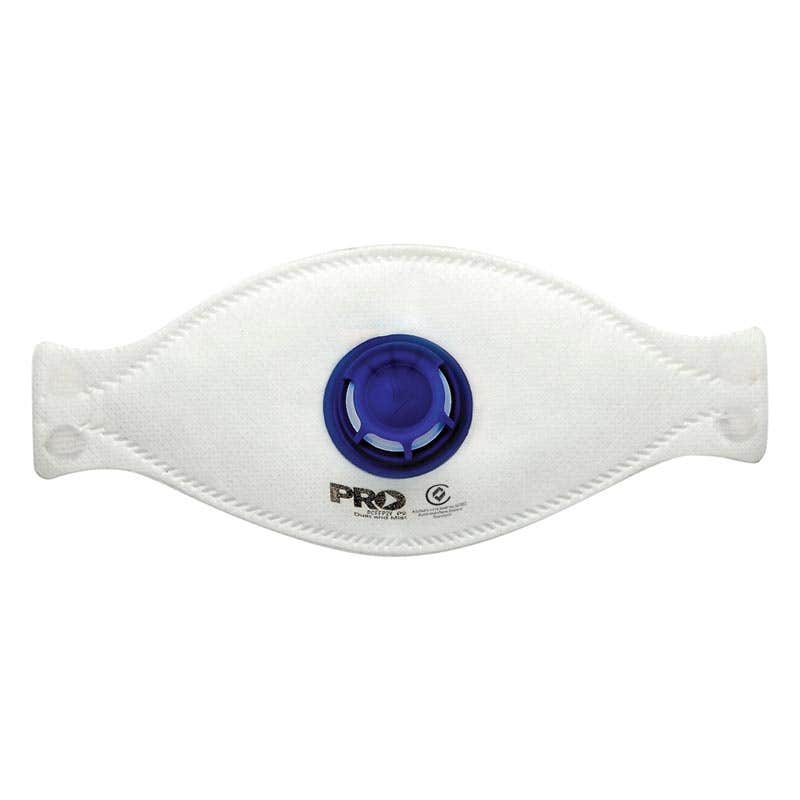 Respirator Disposable Mask P2 Flat Fold + Valve Prochoice Pk 10 274223 PCFFP2V