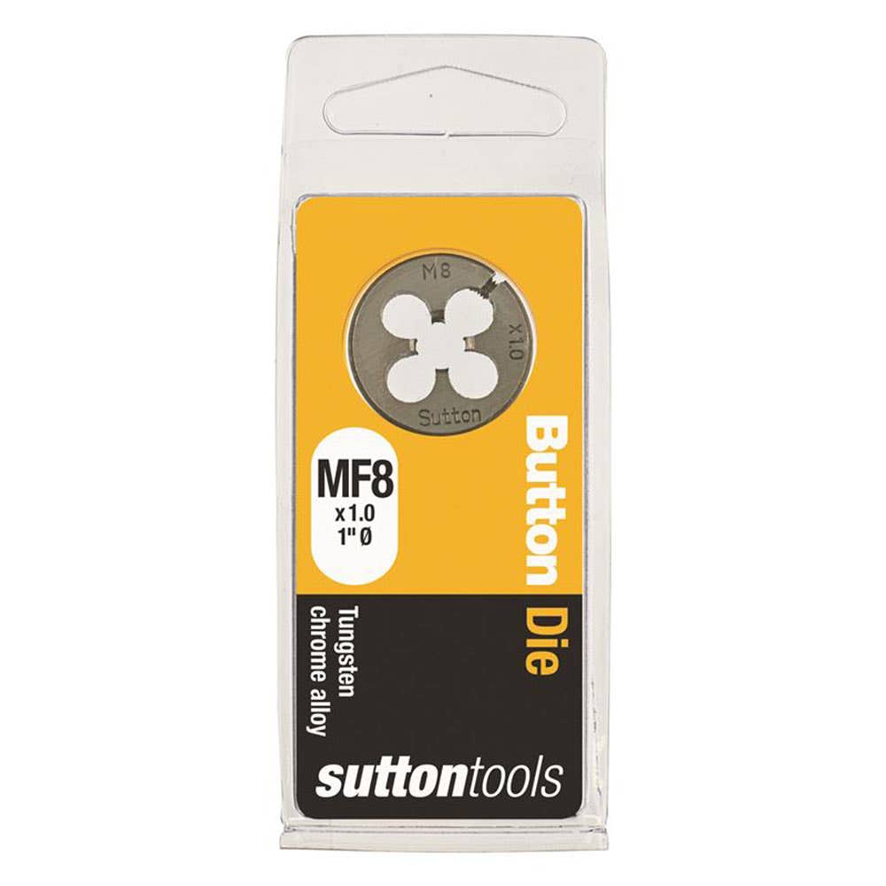 Die Button 1'' OD Carbon Steel ISO Fine 8mm x 1.0P 2825020 M4030805