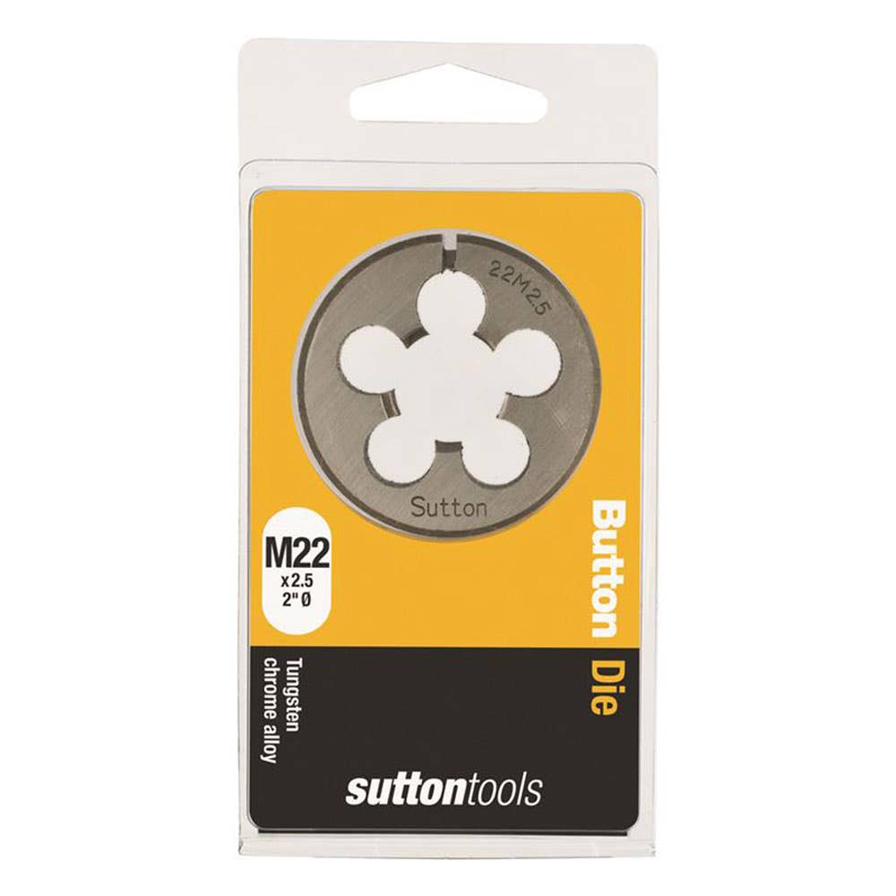 Die Button 2'' OD Carbon Steel ISO Coarse 22mm x 2.5P 2827015 M4022200