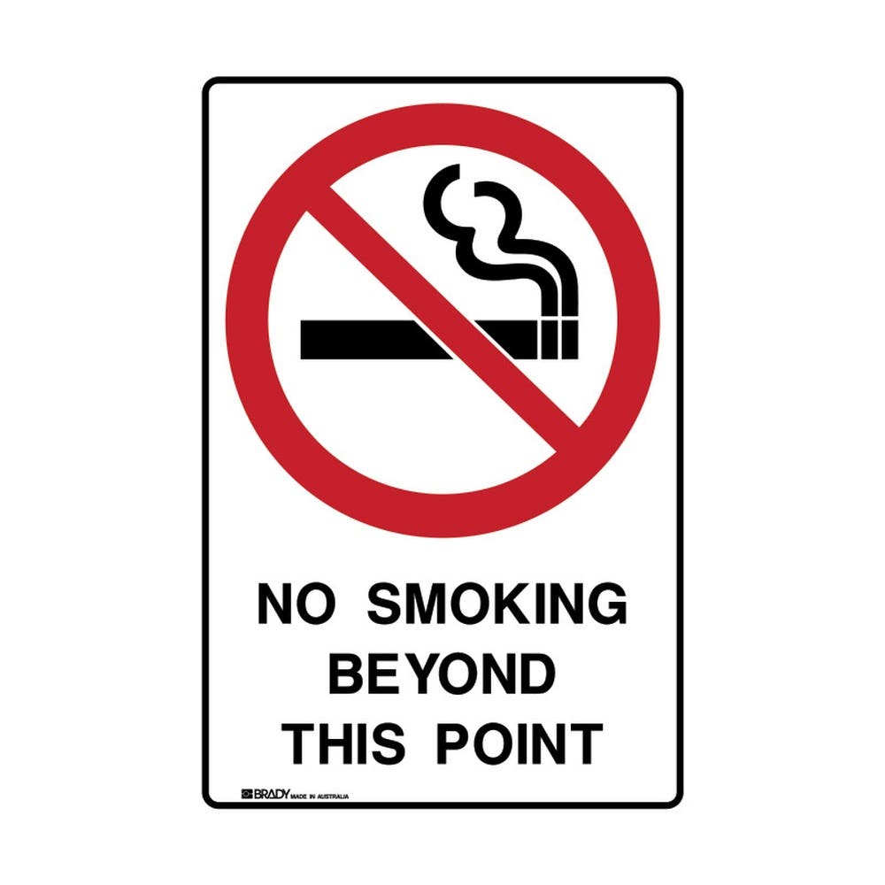 Sign Safety No Smoking Beyond This Point  600x450 Poly Ultra Tuff 282798 872690
