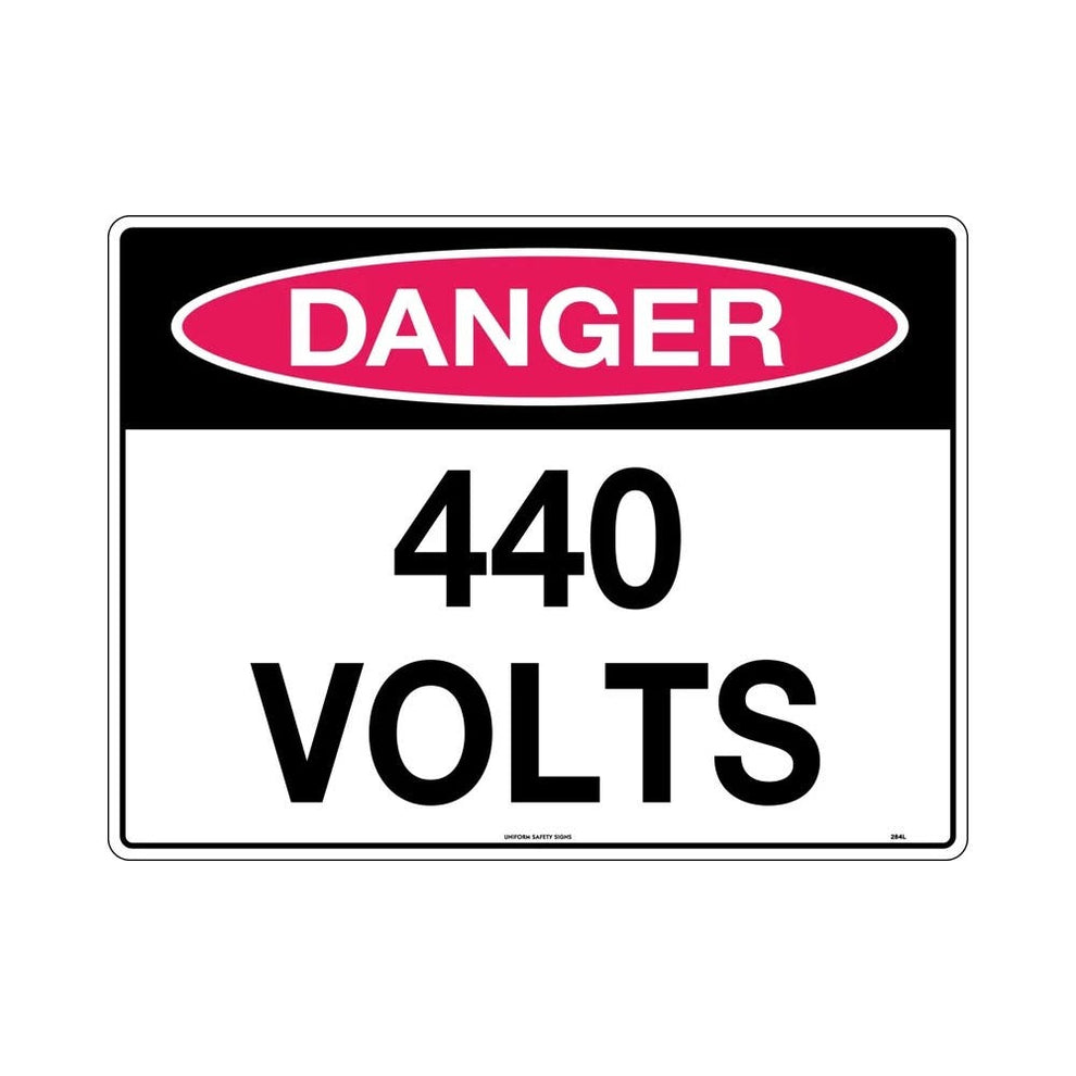 Sign DANGER 440 VOLTS 300 x 225mm Metal – ATOM