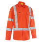 Shirt L/S Cotton Drill Vent Tape X-Back Hi Vis Orange 2XL Bisley 288675 BS6166XT BVEO2XL