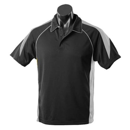 Premier Mens Polo Black / Ashe  XL 288686 1301-BLK/ASH-XL