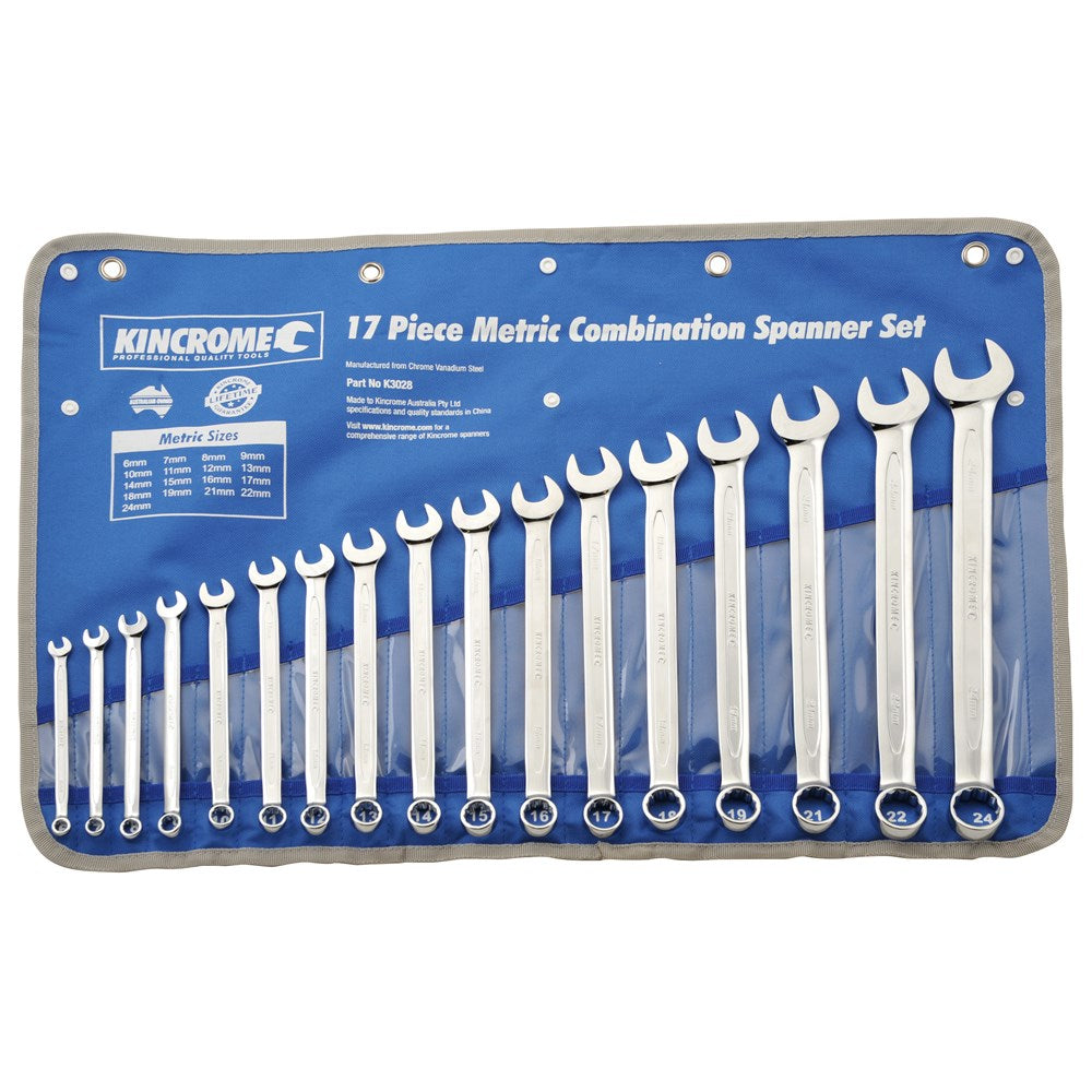 Spanner Set Combination 6-24mm 17 Piece Kincrome 79909946 K3028