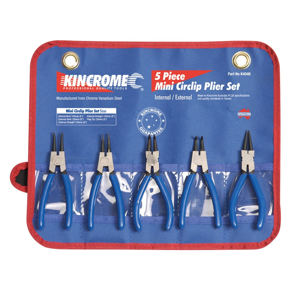 Circlip Plier Set Internal + External 5 Piece Kincrome 423190 K4046