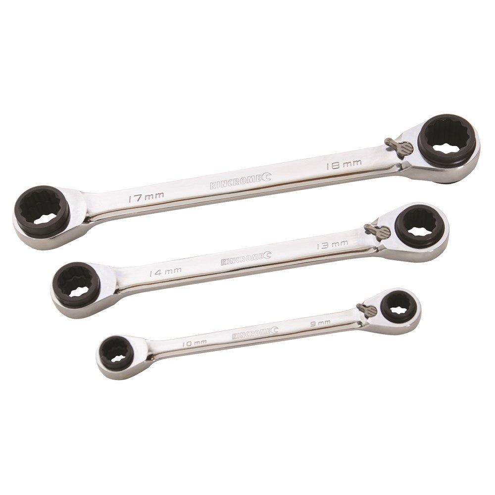 Spanner Set Reverse Geared Metric 12-in-3 Kincrome 91770166 K3007