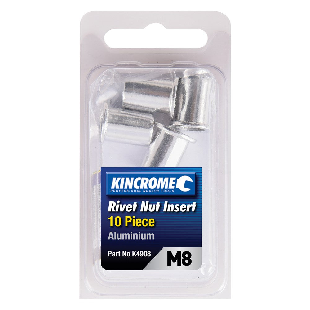 Rivet Nut Insert Aluminium M8 10 Pack 40015558 K4908