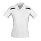 Shirt Polo Womens S/S Polyester Biz Cool United White/Black 12 Biz 294949 P244LS-WHT/BLK-12