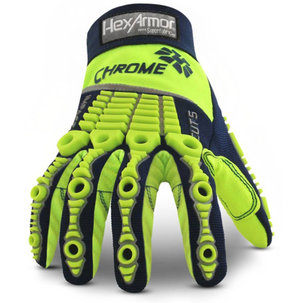 Gloves Chrome Series 4027 Cut 5 Size 10 XL Hexarmor 293289 402710