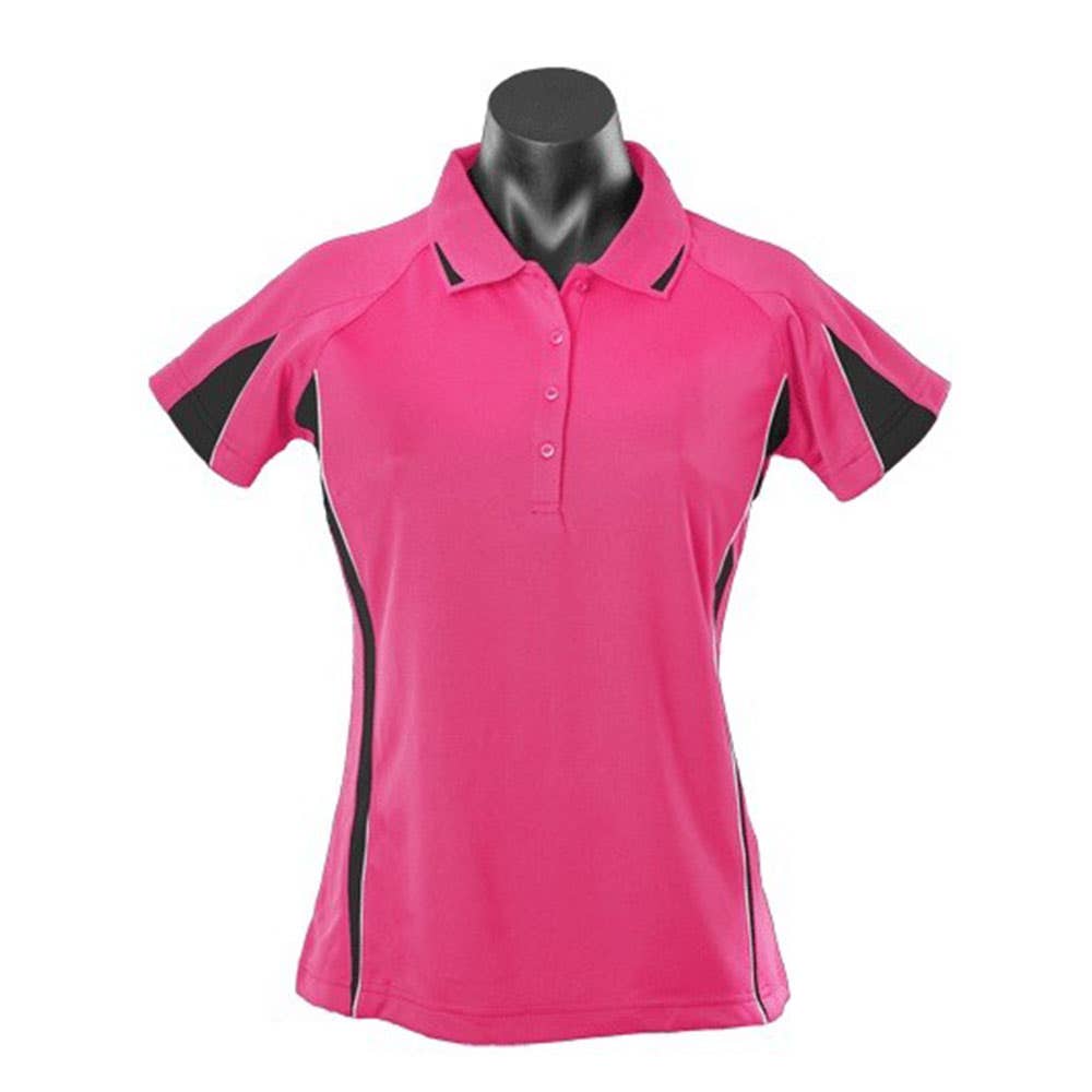 Shirt Polo Ladies Eureka 2304 Hot Pink Size 10_293434_2304-HOTPNK/BLK/WHT-10