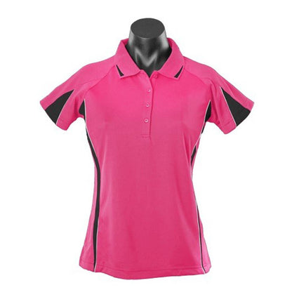 Shirt Polo Ladies Eureka 2304 Hot Pink Size 10_293434_2304-HOTPNK/BLK/WHT-10