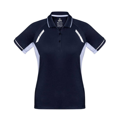 Shirt Polo Womens S/S Micro Poly Biz Cool Renegade Navy/White/Silver 10 Biz_302059_P700LS-NAV/WHT/SLV-10
