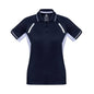 Shirt Polo Womens S/S Micro Poly Biz Cool Renegade Navy/White/Silver 10 Biz_302059_P700LS-NAV/WHT/SLV-10