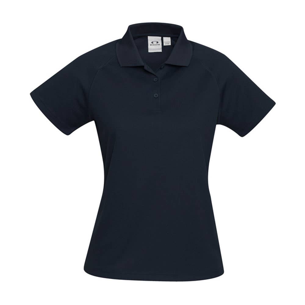 Shirt Polo Womens S/S Polyester Biz Cool Sprint Navy 10_40010876_P300LS-NAV-10
