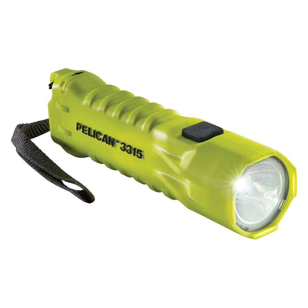 Torch LED 160 Lumens 3 X AA Yellow IECEX Waterproof Pelican 296600 PE3315IYG2