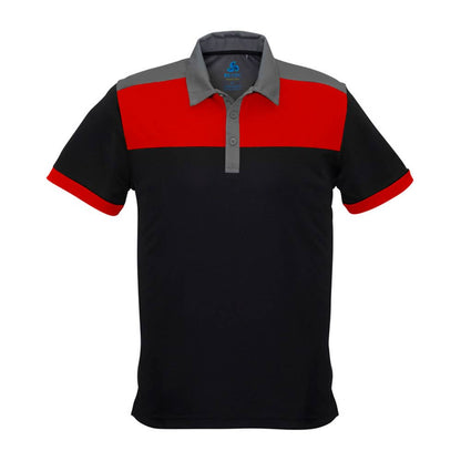 Shirt Polo S/S Poly Biz Cool Charger Black/Red/Grey 2XL 297818 P500MS-BLK/RED/GRY-2XL