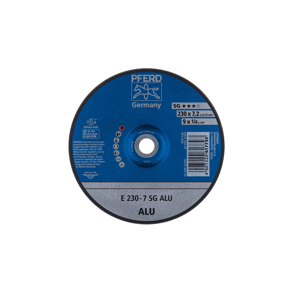 Grinding wheel E 230x7.2x22.23 mm Performance Line SG ALU for aluminium_40108539_62223700