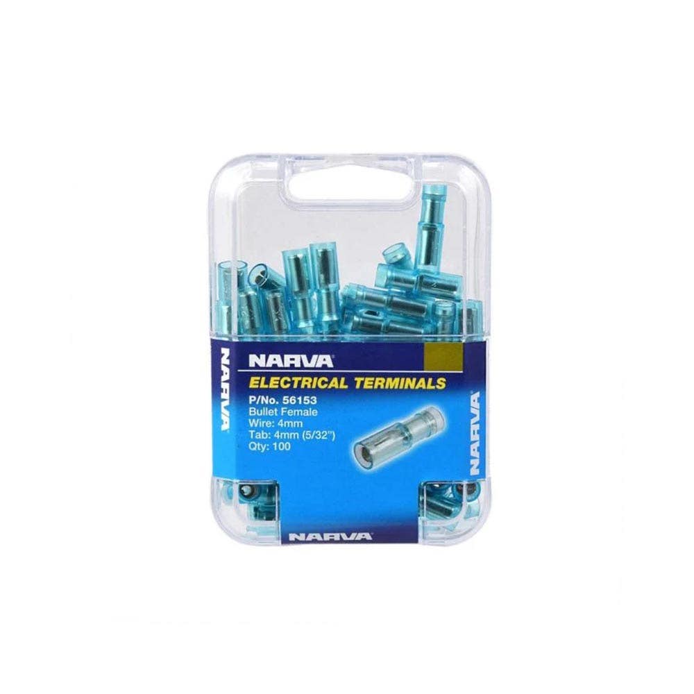 Connector Cable Female Bullet 4mm Transparent Narva Pk 100_30000712_56153