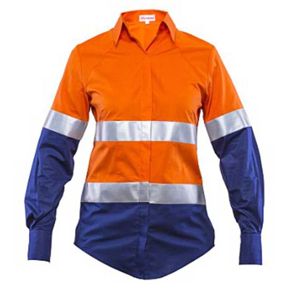 Shirt L/S Cotton Drill 145gsm 3M Tape Hi Vis Orange 10 Styleworker_30000770_SW-O-10